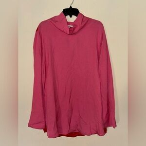 Layeur Pink and Orange Emma Slouch Collar Tie Top Size 14/16 or L